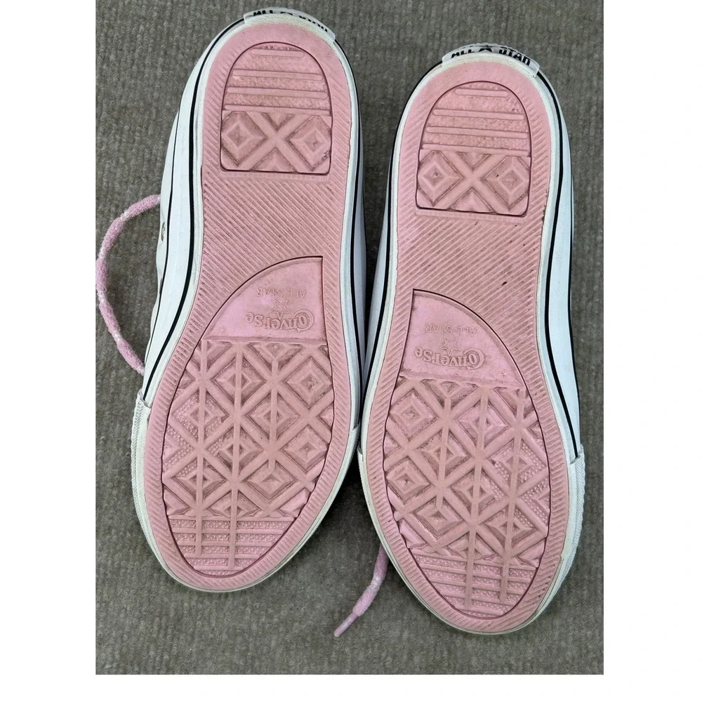 Converse Chuck Taylor Panda Leather High Top‎ Sneakers White Pink 669725C 5.5